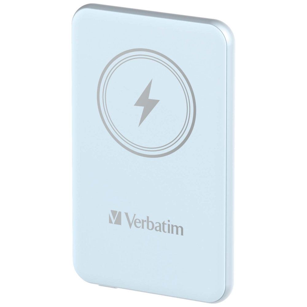 Verbatim Charge 'n' Go Magnetic Wireless Power Bank 5000 mAh Blue