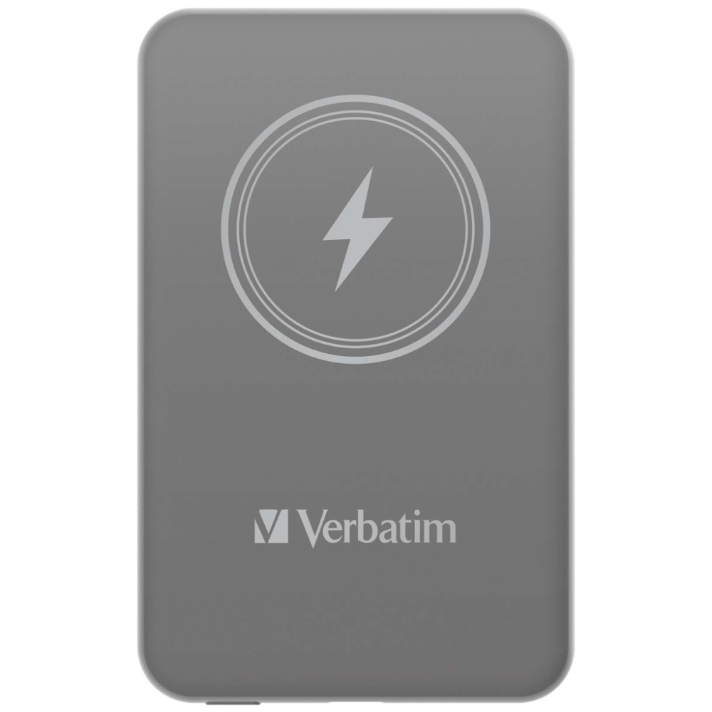 Verbatim Charge 'n' Go Magnetic Wireless Power Bank 5000 mAh Grey