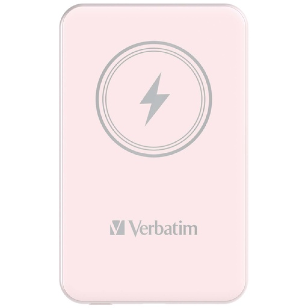 Verbatim Charge 'n' Go Magnetic Wireless Power Bank 10000 mAh Pink