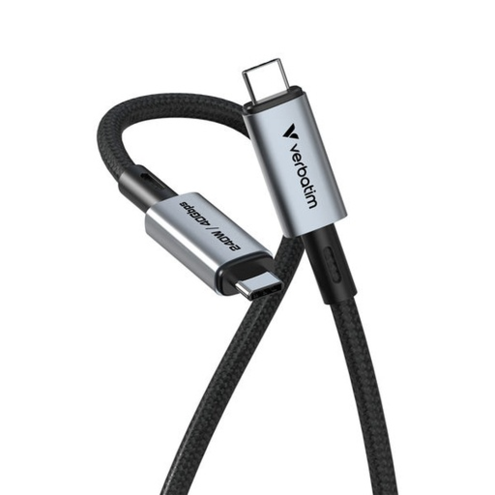 Verbatim Sync & Charge USB C to USB C 240W 40 Gbps120 cm