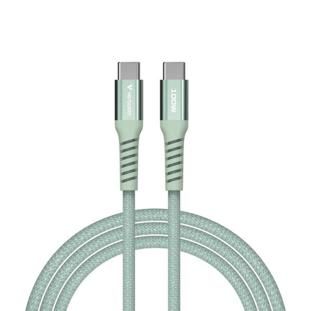 Verbatim Sync & Charge USB C to USB C 100W Magnetic 120 cm - Green