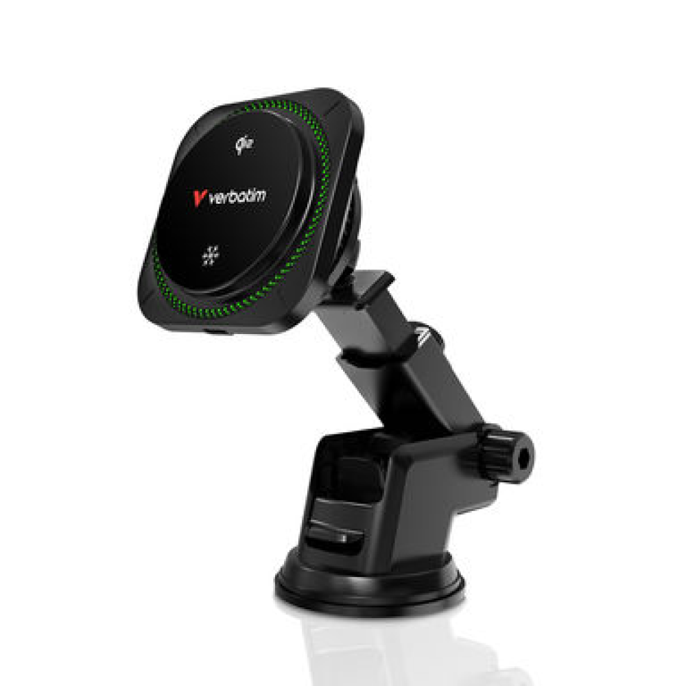 VERBATIM Charge 'n' Drive Qi2 Magnetic Wireless Car Charger RGB CND-1