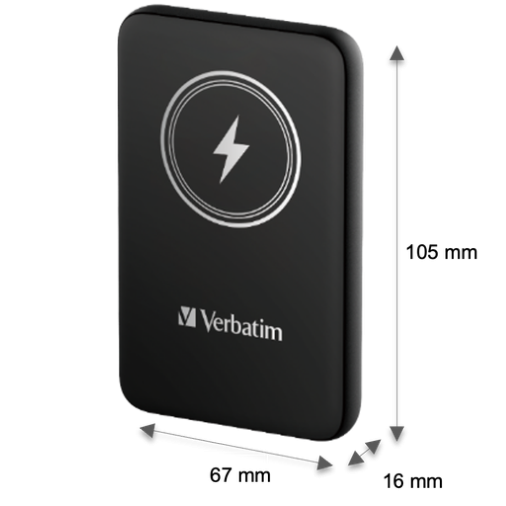 Verbatim Charge 'n' Go Magnetic Wireless Power Bank 10000 mAh Green