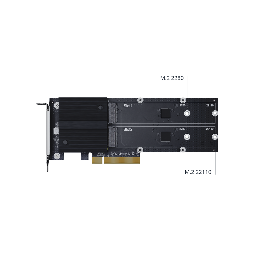 Synology M2D20 - (PCIe 3.0, M.2 NVMe SSD adapter)