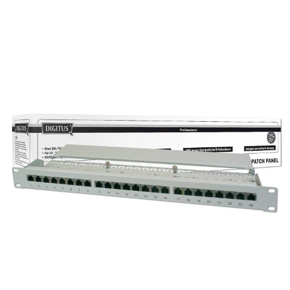 PATCH PANEL 24-PORT 1U CAT-5E STP