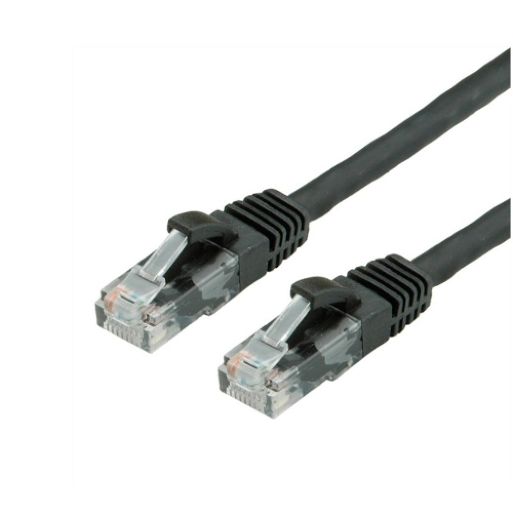 CAT-6 MOLDED PATCHCORD 0,5M BLACK LSOH VALUE