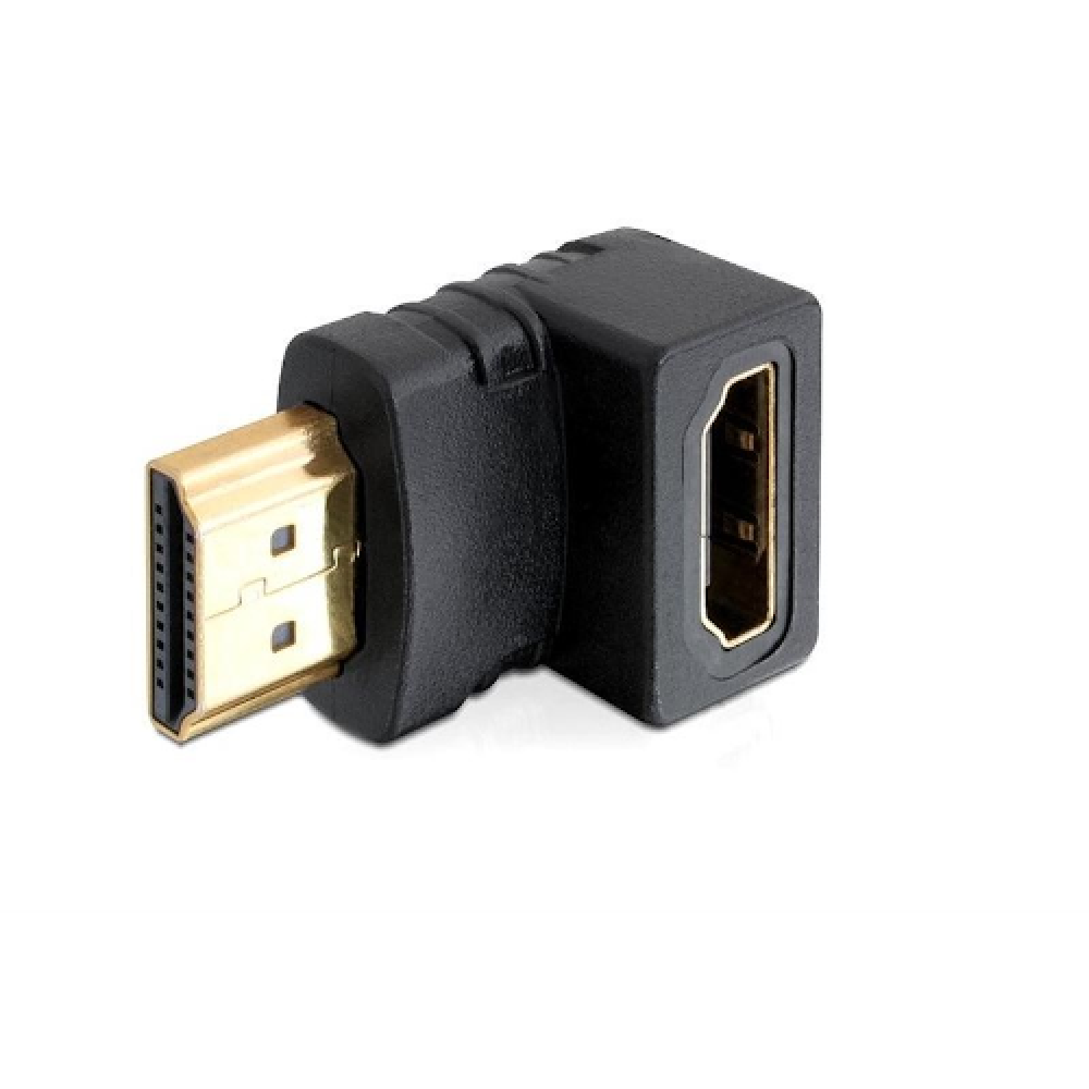 ADAPTER HDMI MALE TO HDMI FEMALE 90° DOWNWARDS