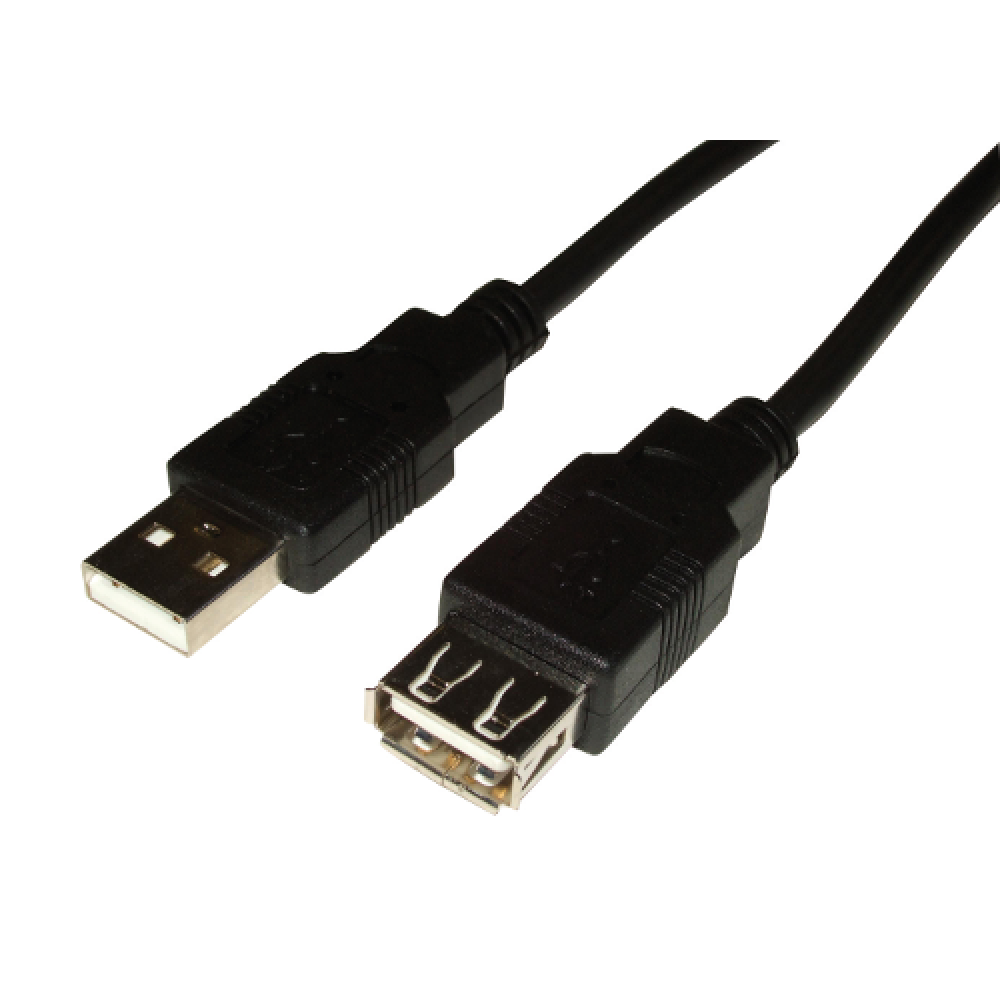 EXTENSION CABLE USB 2.0 1,8M BLACK