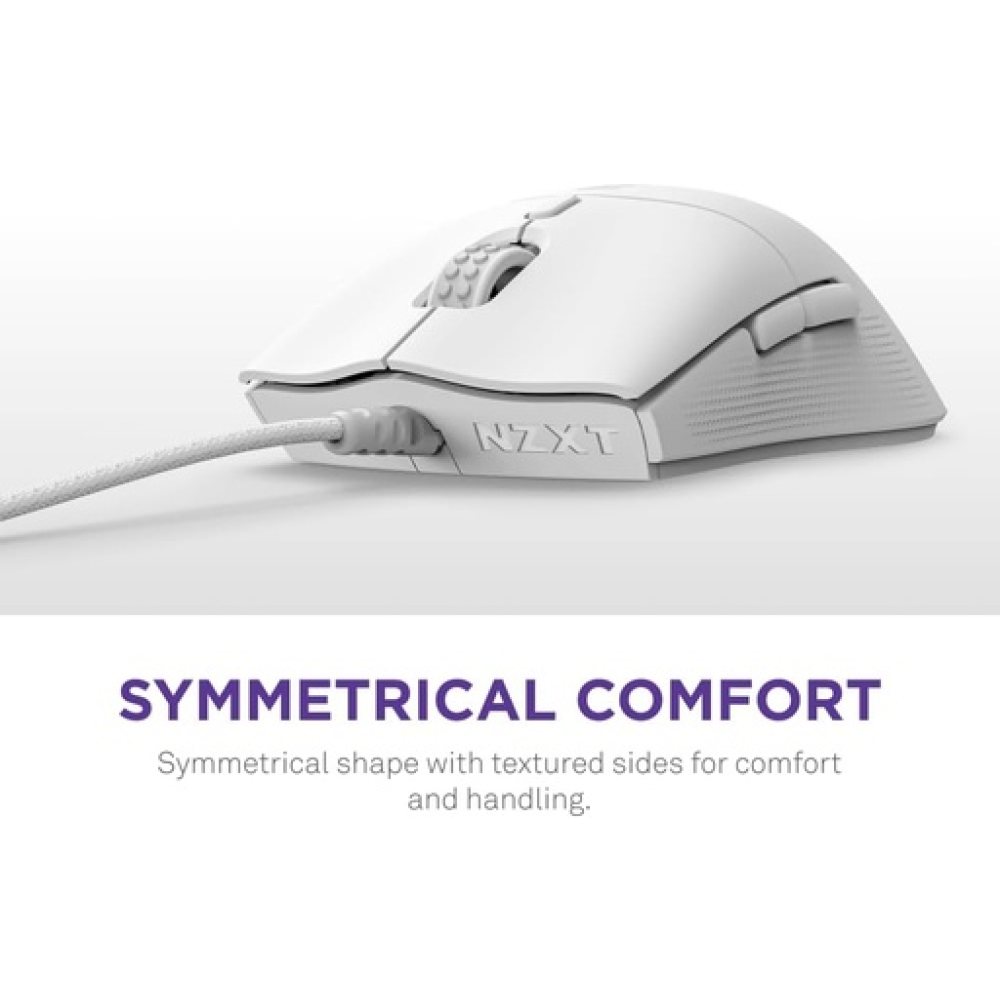 NZXT Lift 2 Symm Wired Gaming Mouse, White