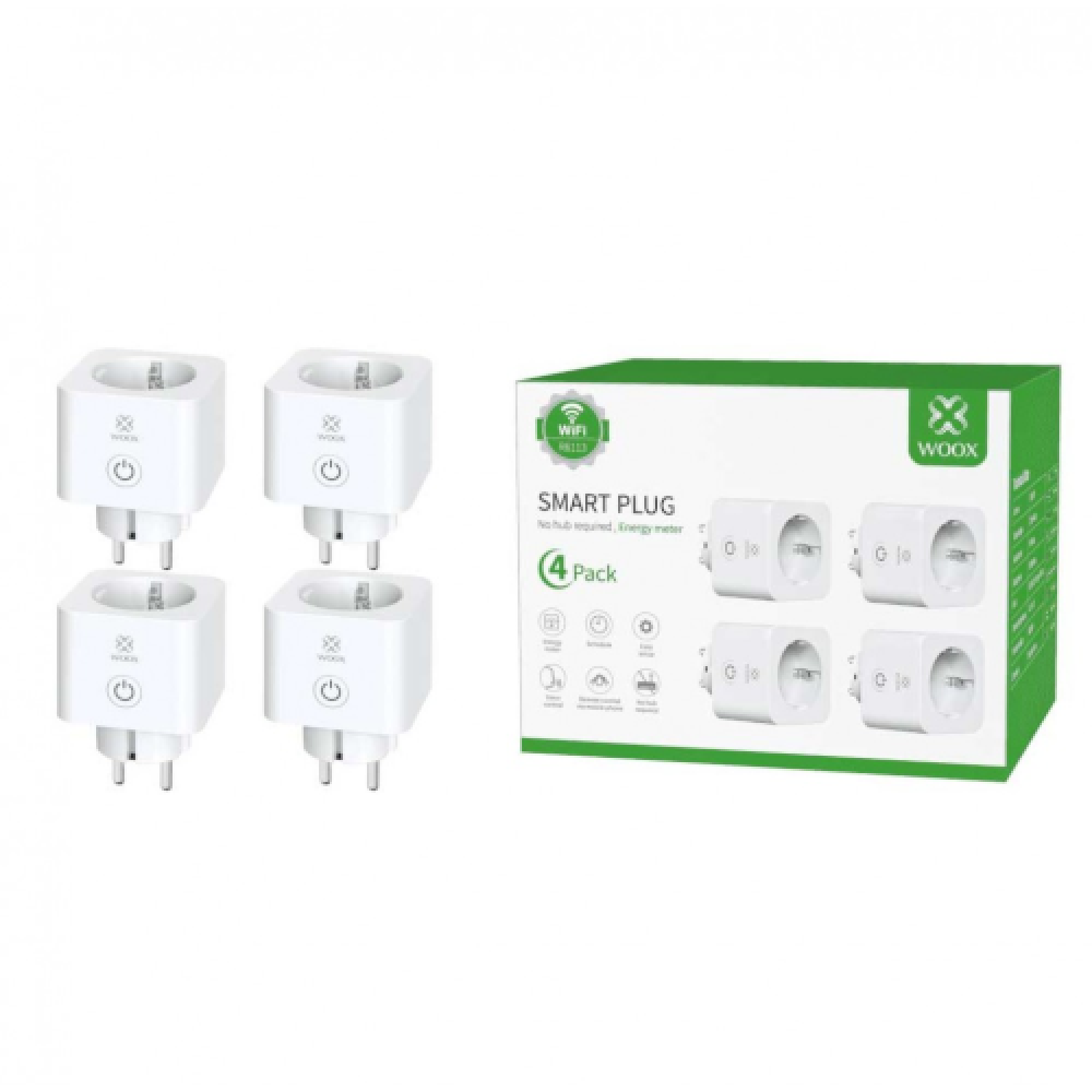 SMART PLUG EU SCHUKO+ENERGY MONITORING/4PACK