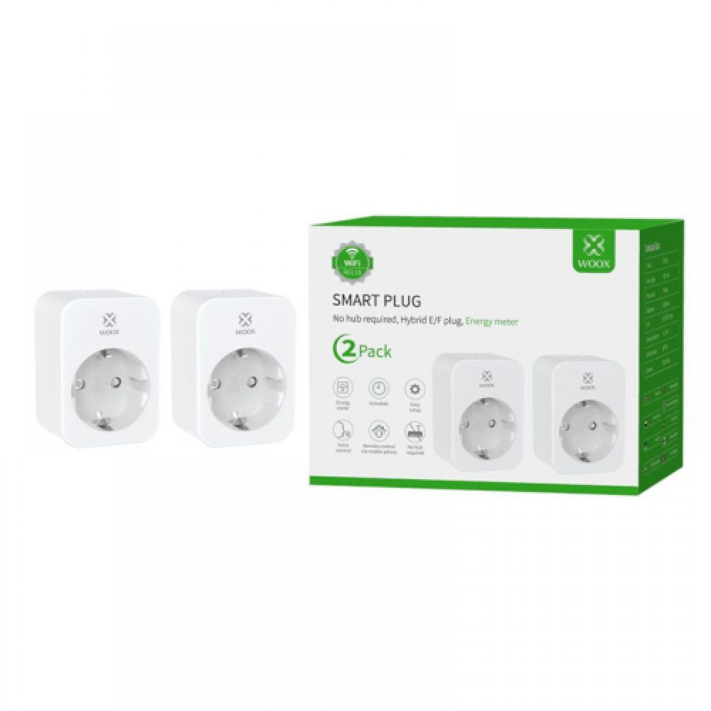 SMART PLUG EU SCHUKO + ENERGY MONITORING 2PACK