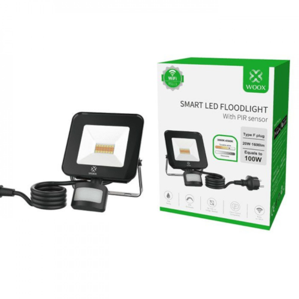 SMART WIFI LED FLOODLIGHT WITH PIR SENSOR