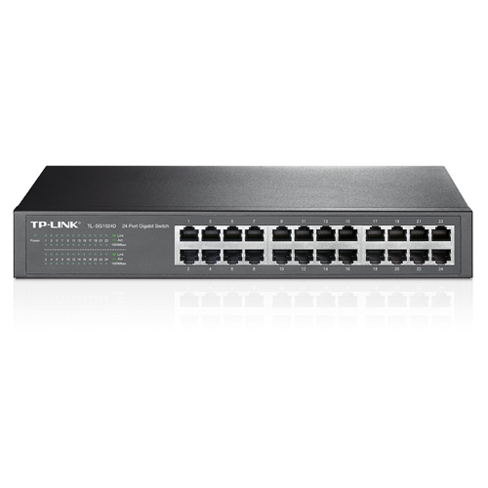 SWITCH 24-PORT 10/100/1000 DESKTOP + BRACKET 19