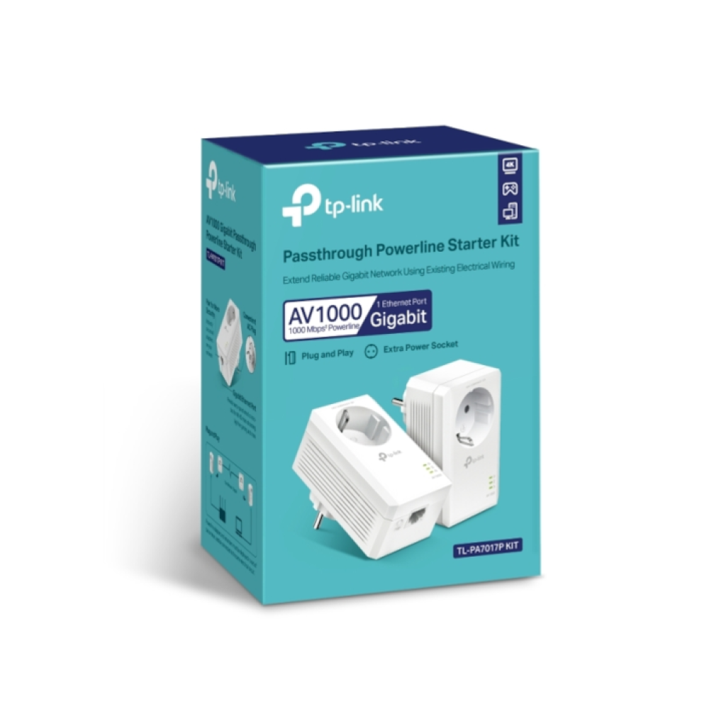 POWER LINE ADAPTER 1000Mbps 2 PCS KIT/1*RJ45 GIGABIT