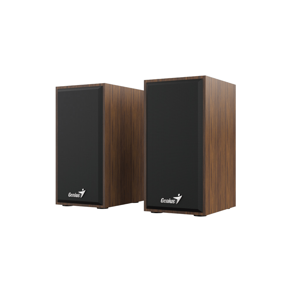 GENIUS SPEAKERS 1WAY, 2.0CH, 06W, 2, WOODEN, BROWN, USB, V/