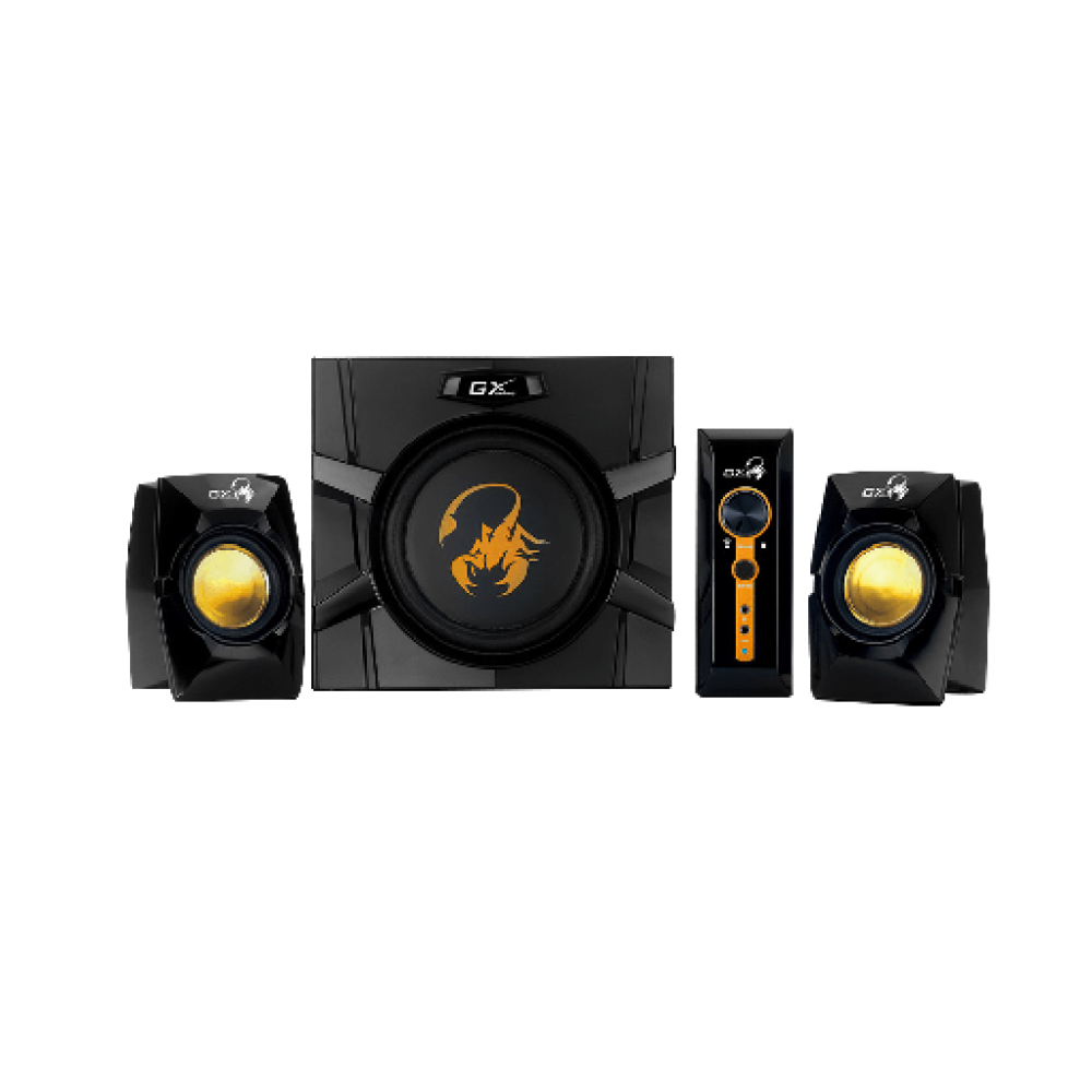 GENIUS SPEAKERS 1WAY, 2.1CH, 70W, WOODEN SUB, BLACK, V+B/C