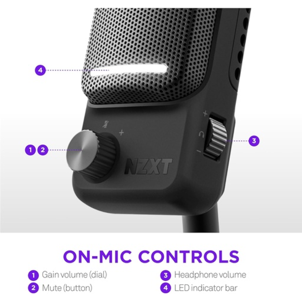 NZXT Capsule Elite Gaming Microphone Black