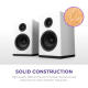 NZXT Relay PC Gaming Desktop Speakers White