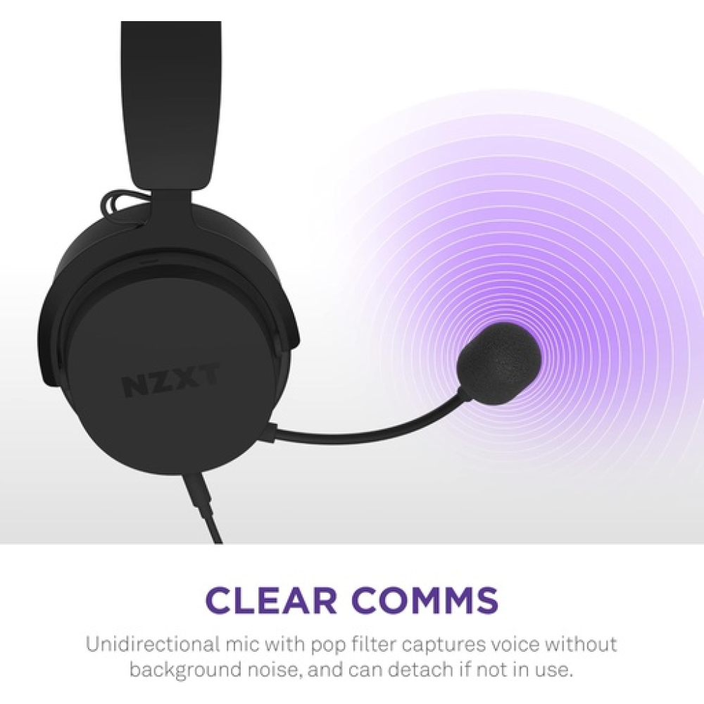 NZXT Relay Wired PC Gaming Headset Black