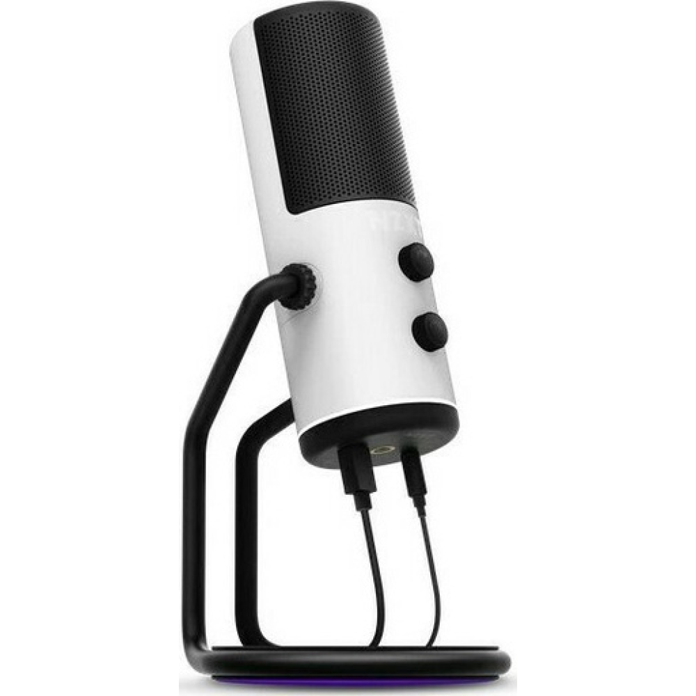 NZXT Πυκνωτικό Μικρόφωνο USB Type-C / USB Capsule Επιτραπέζιο σε Λευκό Χρώμα