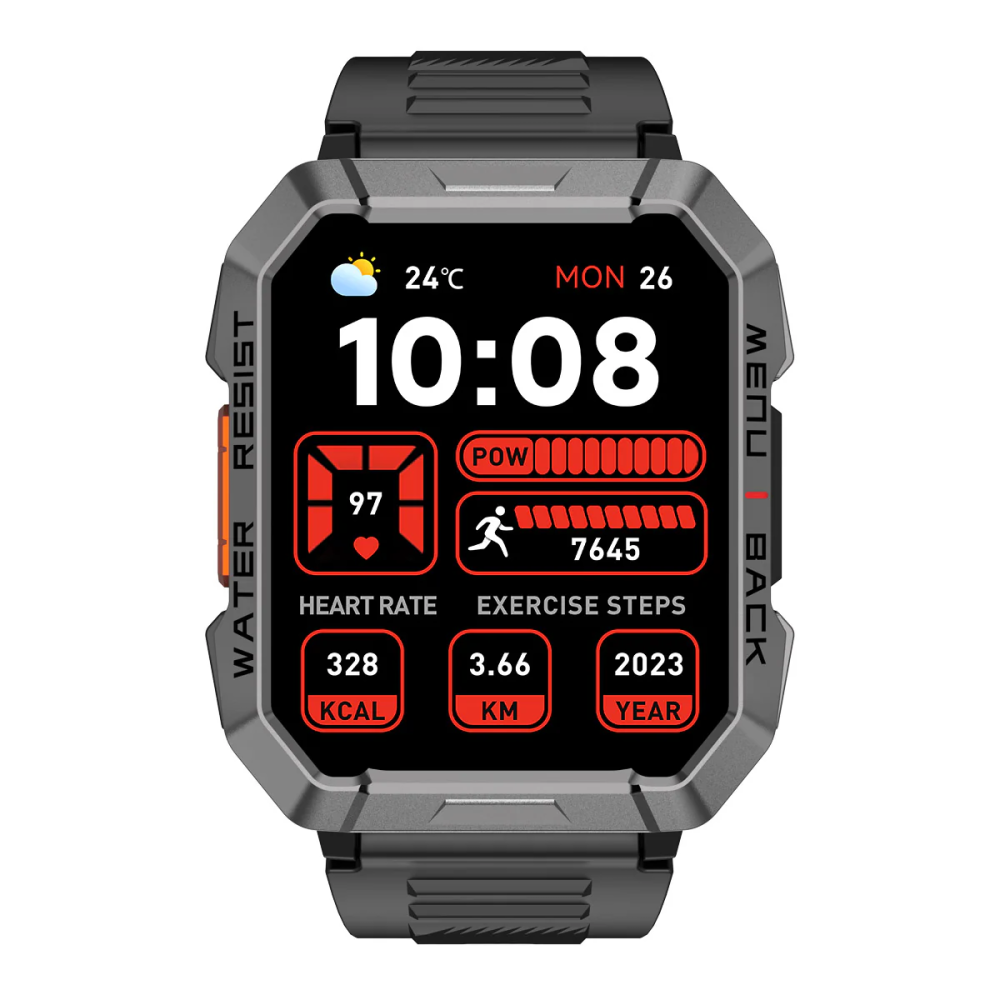 BlackView W60 47mm Smartwatch με Παλμογράφο (Μαύρο)