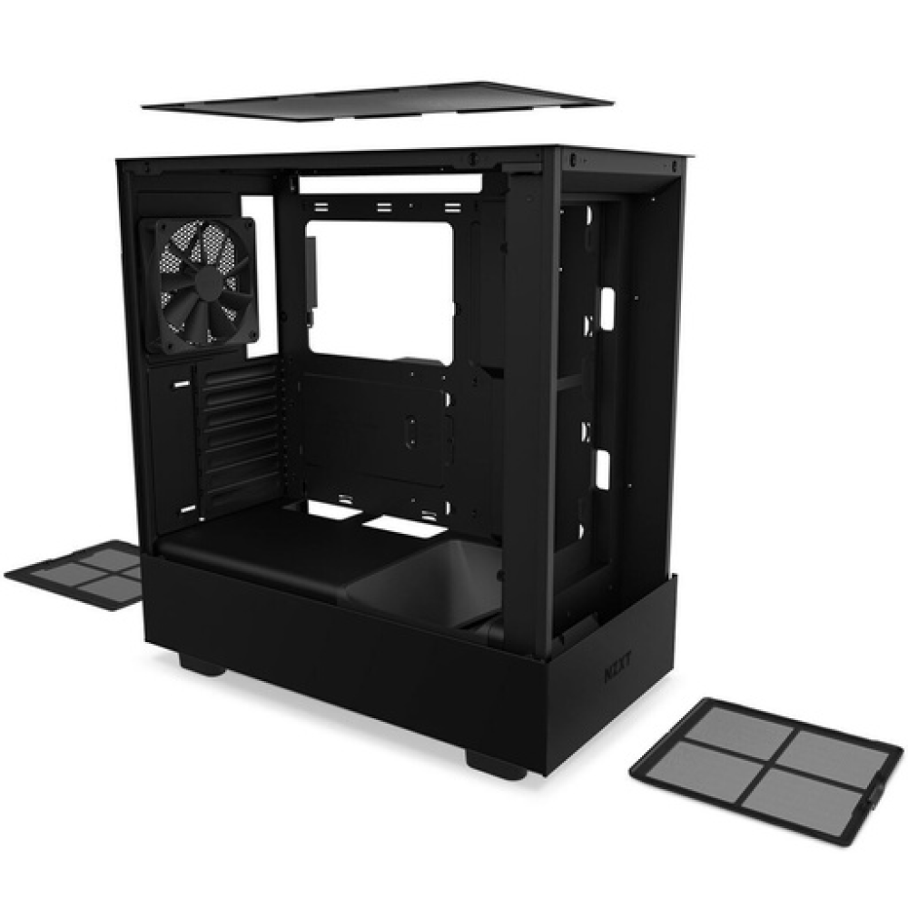 NZXT H5 Flow Gaming Midi Tower Κουτί Υπολογιστή με Πλαϊνό Παράθυρο Μαύρο