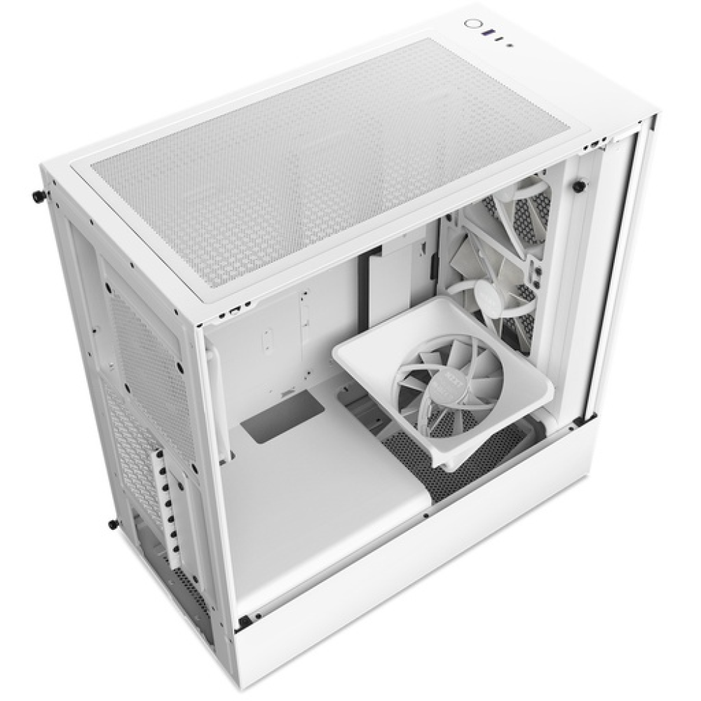 NZXT H5 Flow Midi Tower Κουτί Υπολογιστή με Πλαϊνό Παράθυρο και RGB Φωτισμό Λευκό