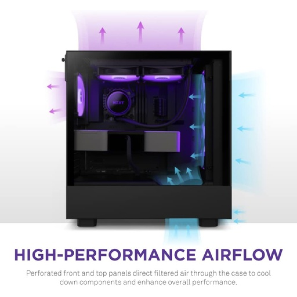 H Series H5 (2024) Flow RGB Edition ATX Mid Tower Chassis Black Color