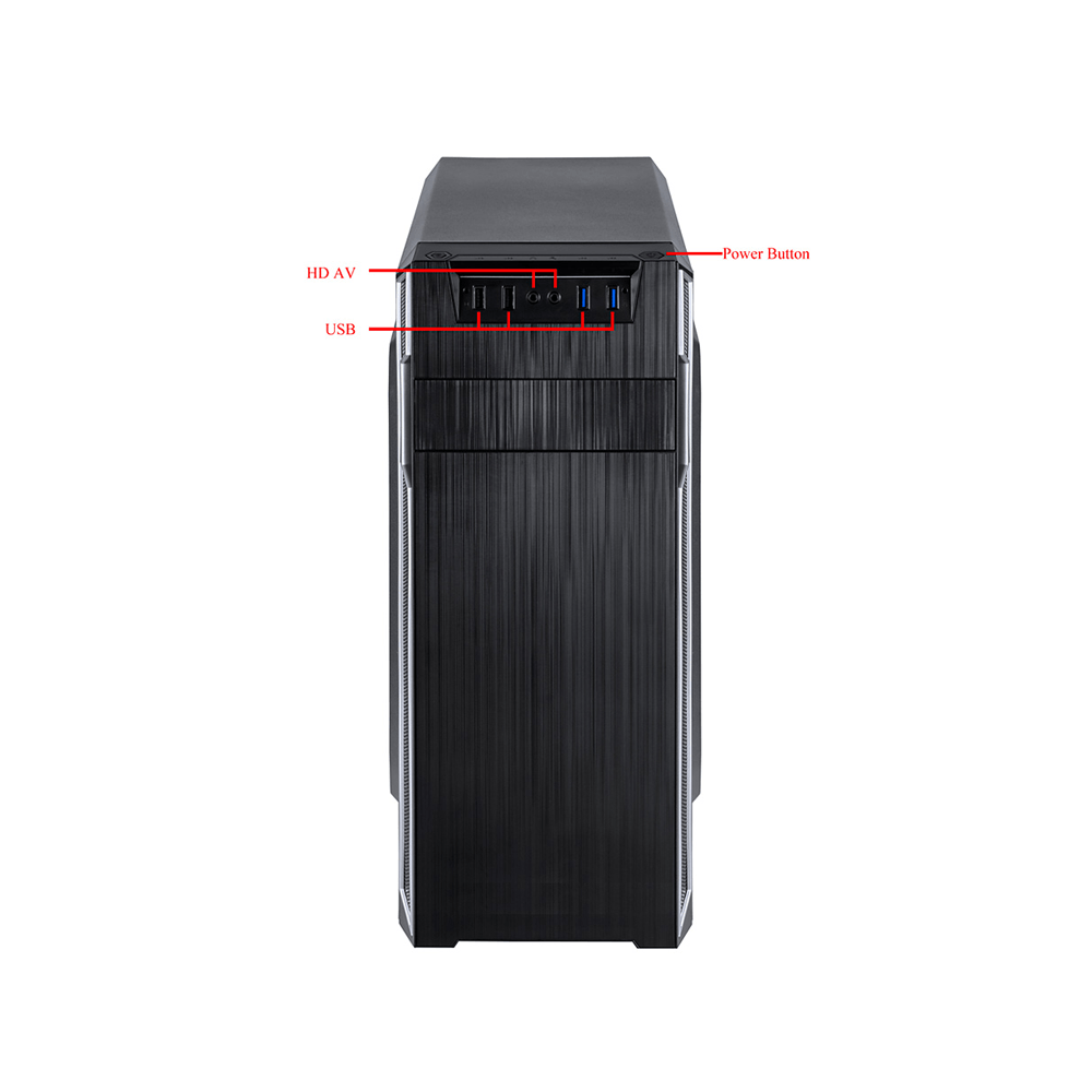 CASE MICRO M-ATX/M-ITX BLACK FRONT_U2/U3/MIC/SPK/HD-A