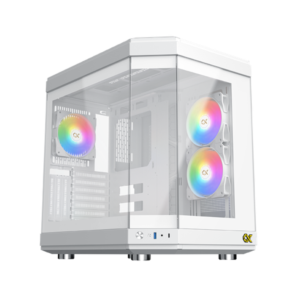 Xigmatek Cubi Arctic , 6x προ-εγκατεστημένα RGB FANS , Full Tempered glass