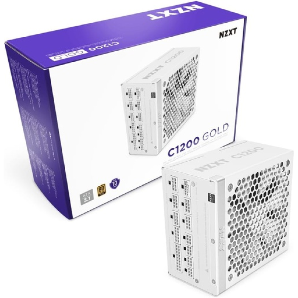 NZXT C1200 Gold ATX 3.1 - Fully modular and quiet PC gaming power supply