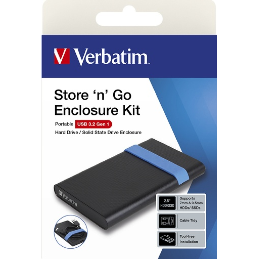 Verbatim Store 'n' Go Θήκη για Σκληρό Δίσκο 2.5 SATA III με σύνδεση USB3.2