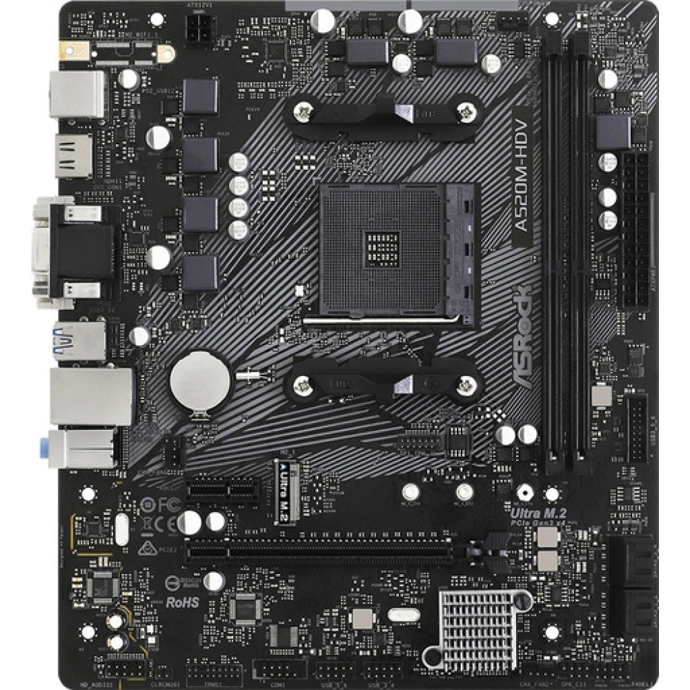 ASRock A520M-HVS Motherboard Micro ATX με AMD AM4 Socket