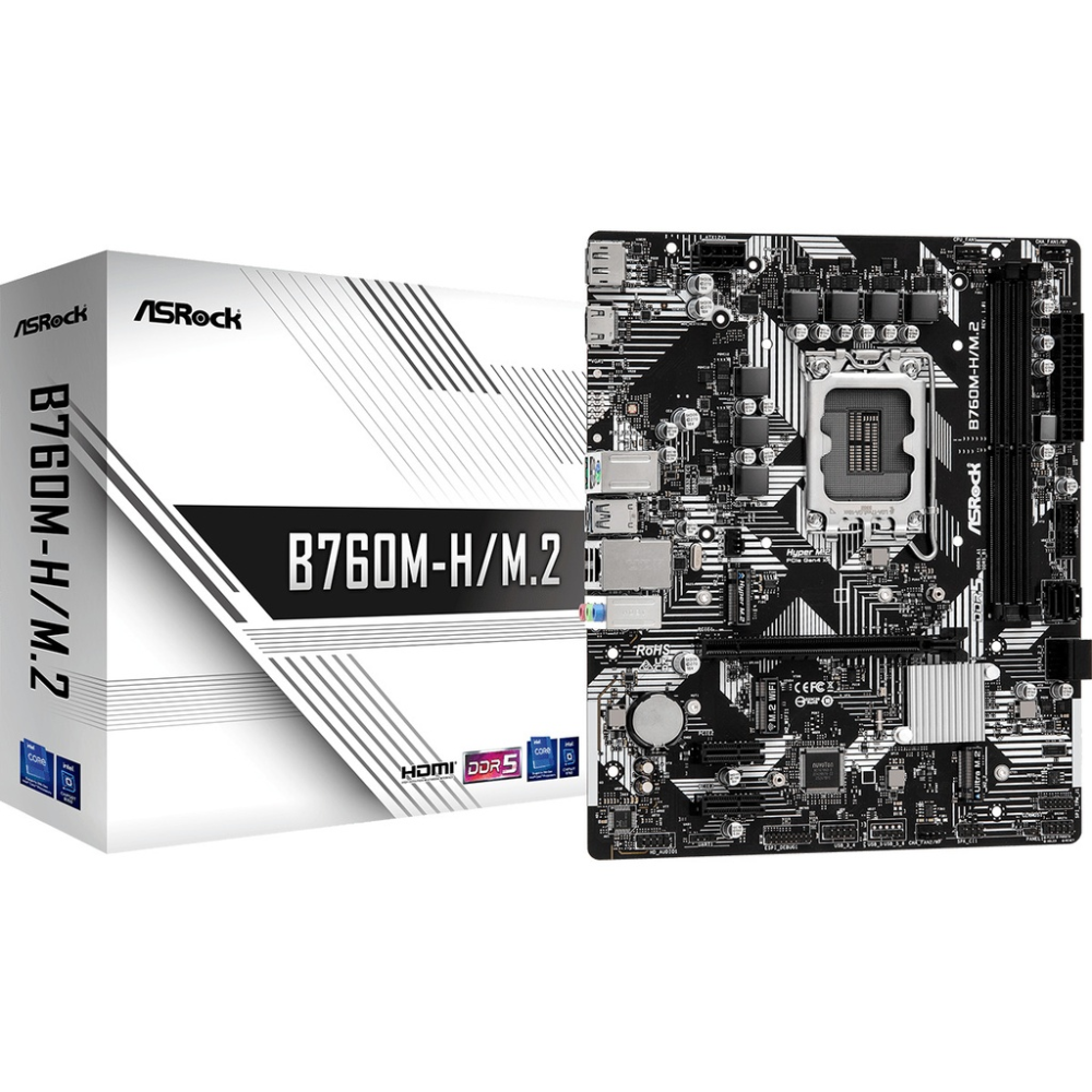 ASRock B760M-H/M.2 Motherboard Micro ATX με Intel 1700 Socket