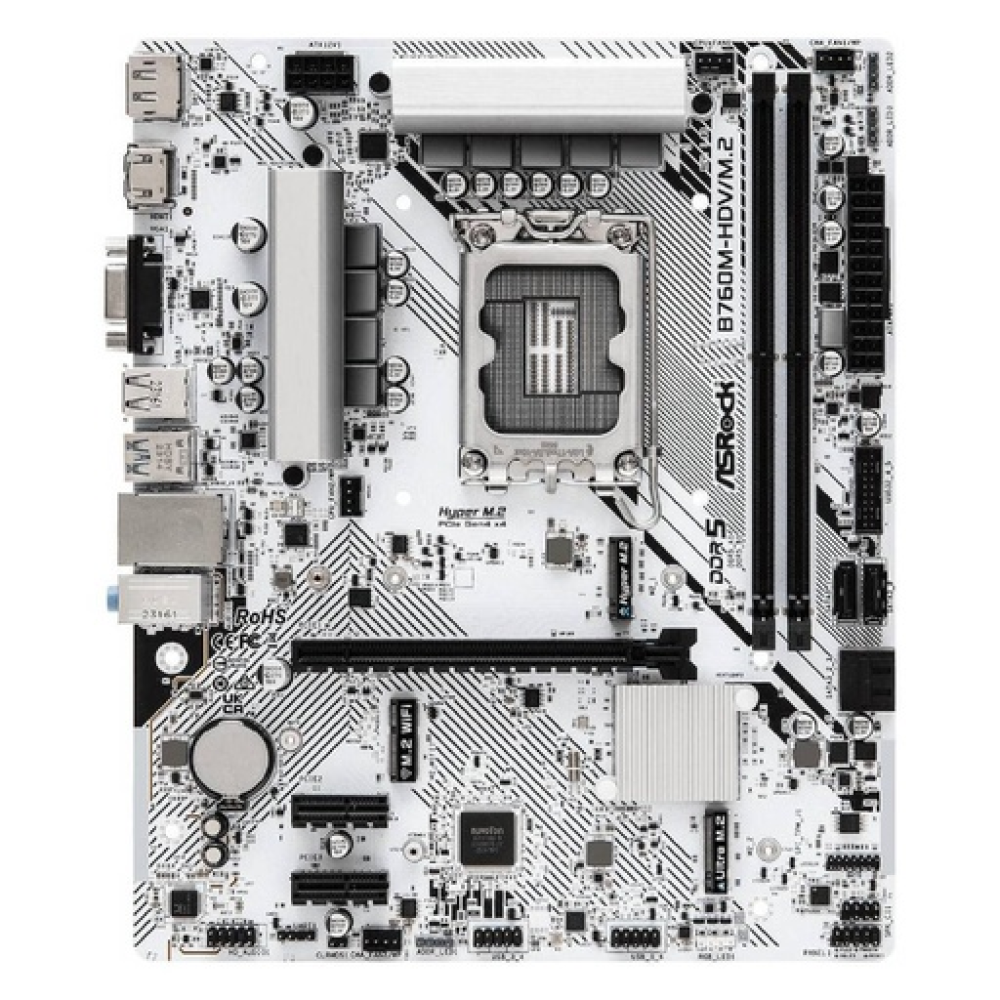 ASRock B760M-HDV/M.2 DDR5 Motherboard Micro ATX με Intel 1700 Socket