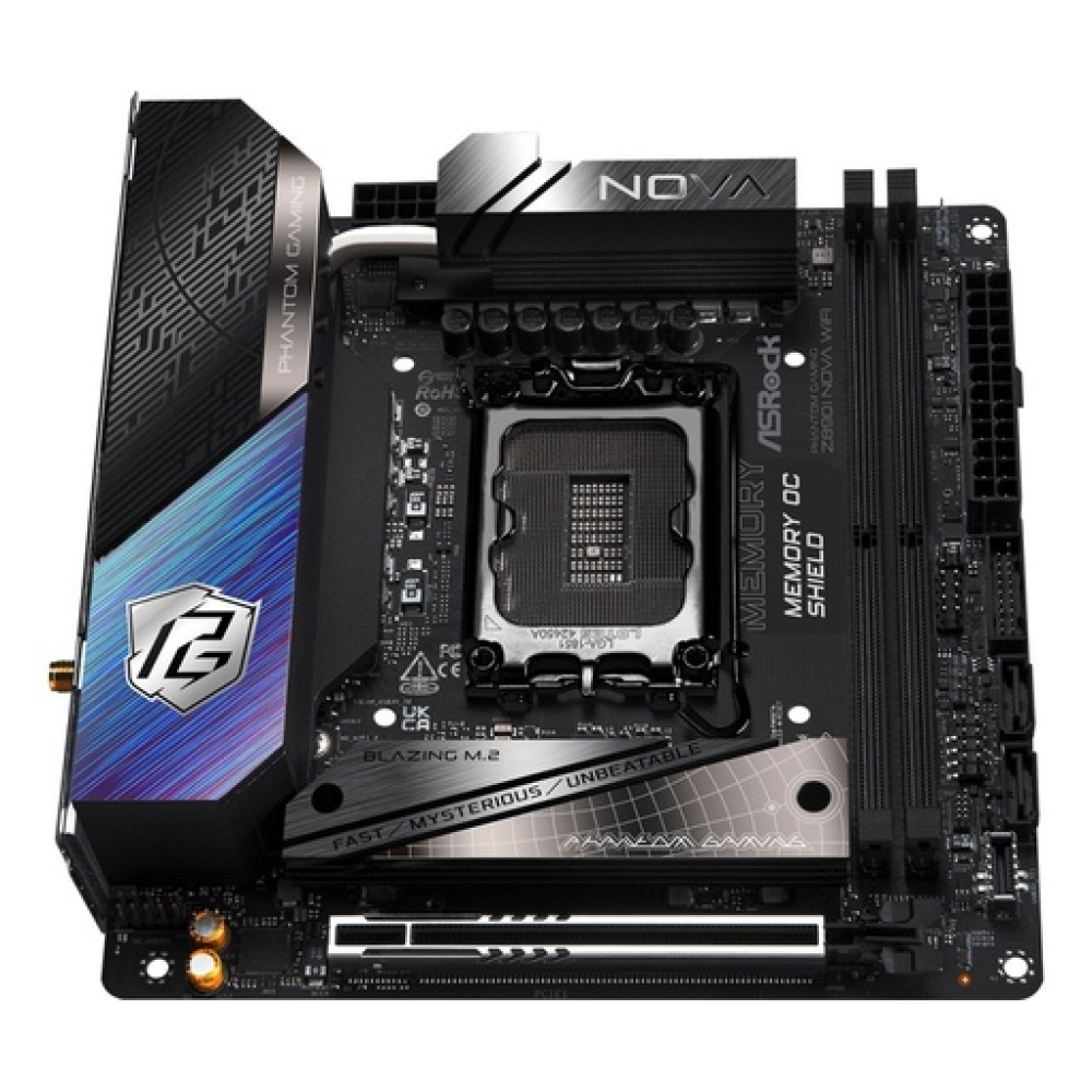 ASRock Phantom Gaming Z890I Nova WiFi Motherboard Mini ITX with Intel 1851 Socket