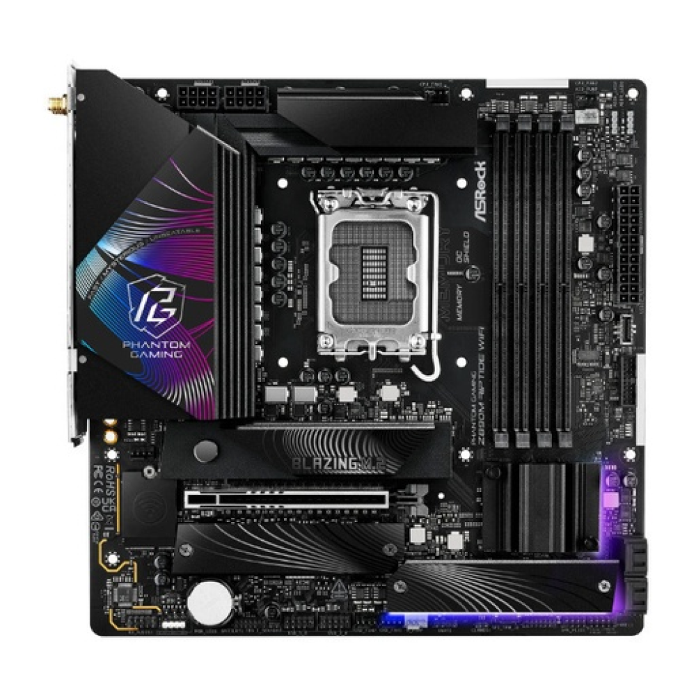 ASRock Phantom Gaming Z890M Riptide WiFi Motherboard Micro ATX with Intel 1851 Socket