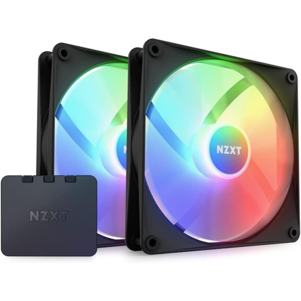 NZXT F140 RGB Core Twin Pack Black