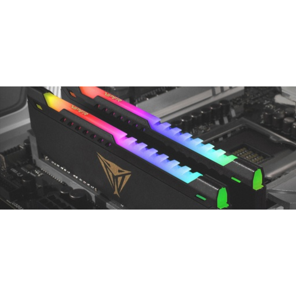 V4S RGB 2X8GB 3200MHZ CL18 VIPER STEEL RGB BLACK HS DUAL