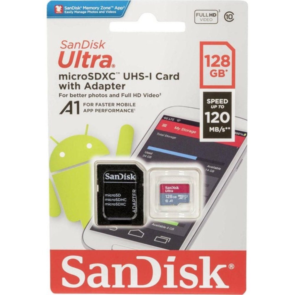 Sandisk Ultra SDXC 128GB Class 10 U1 UHS-I 