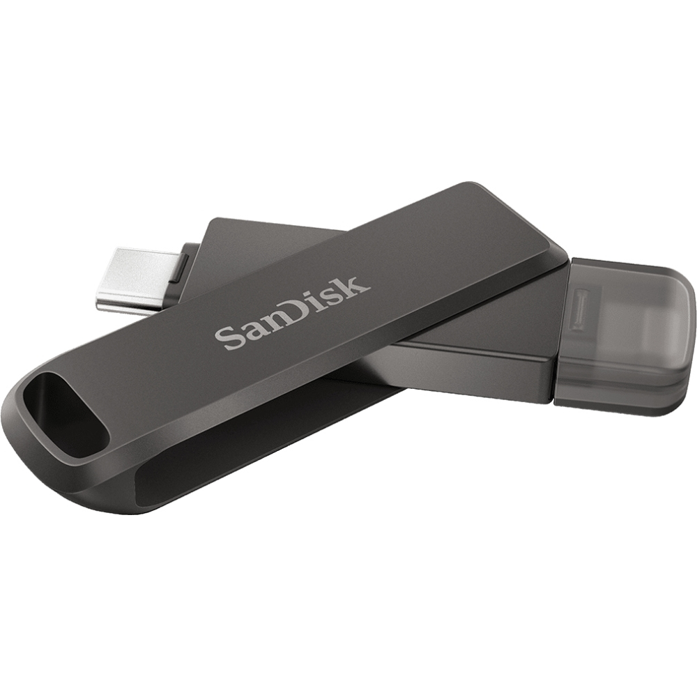 Sandisk iXpand Luxe 64GB USB 3.1 Stick με σύνδεση Lightning & USB-C Μαύρο