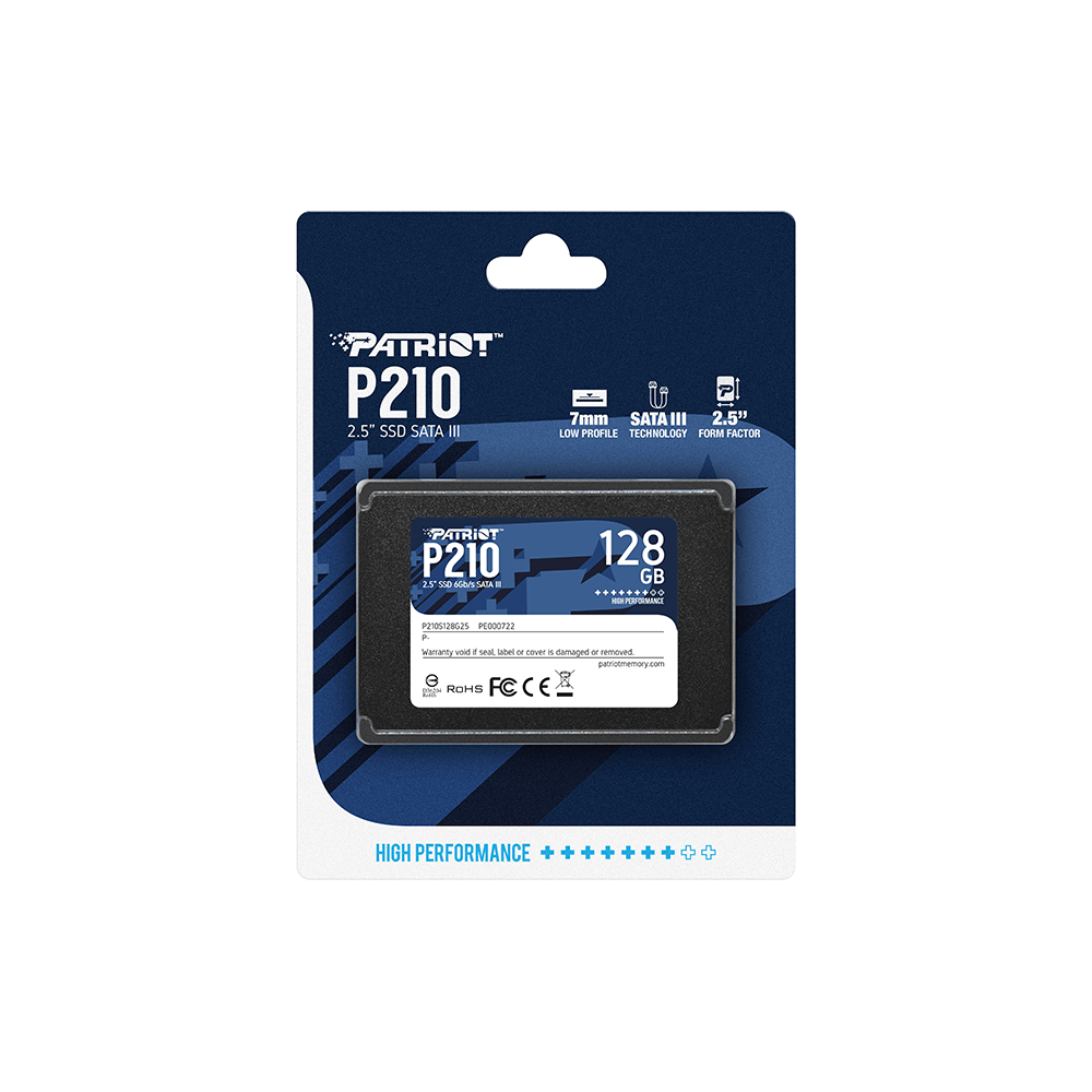 PATRIOT P210, 128GB 2.5"/SATA3 450/350MBs 30K/30K