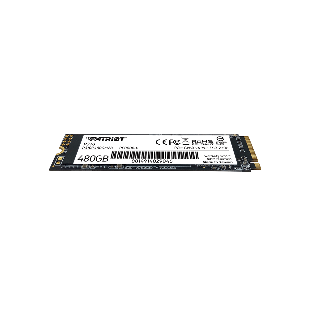 PATRIOT P310, 480GB M2/2280 PCIe3x4/NVMe 2100/1500MBs