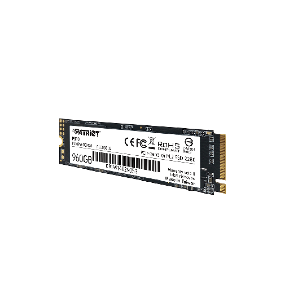 PATRIOT P310, 960GB M2/2280 PCIe3x4/NVMe 2100/1800MBs