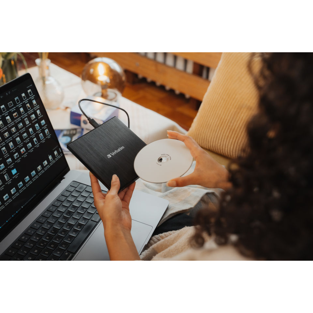 Verbatim Εξωτερικός Οδηγός Εγγραφής/Ανάγνωσης DVD/CD για Laptop / Desktop Μαύρο